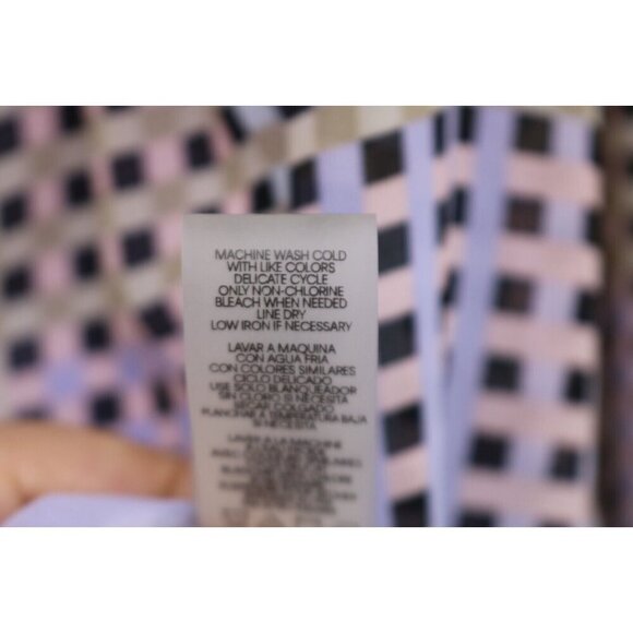 Calvin Klein Long Puff Sleeve Chiffon Blouse-Pleated-Size Large-Lined - Picture 5 of 8